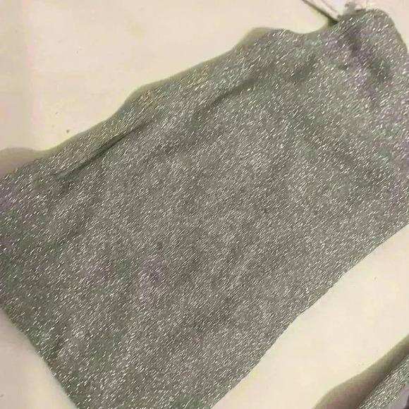 Good American Silver Sparkle Matching Bikini Size Large NEW​​ - Picture 3 of 6